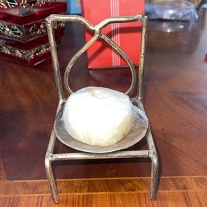 Copper chair candle holder with single candle NWT